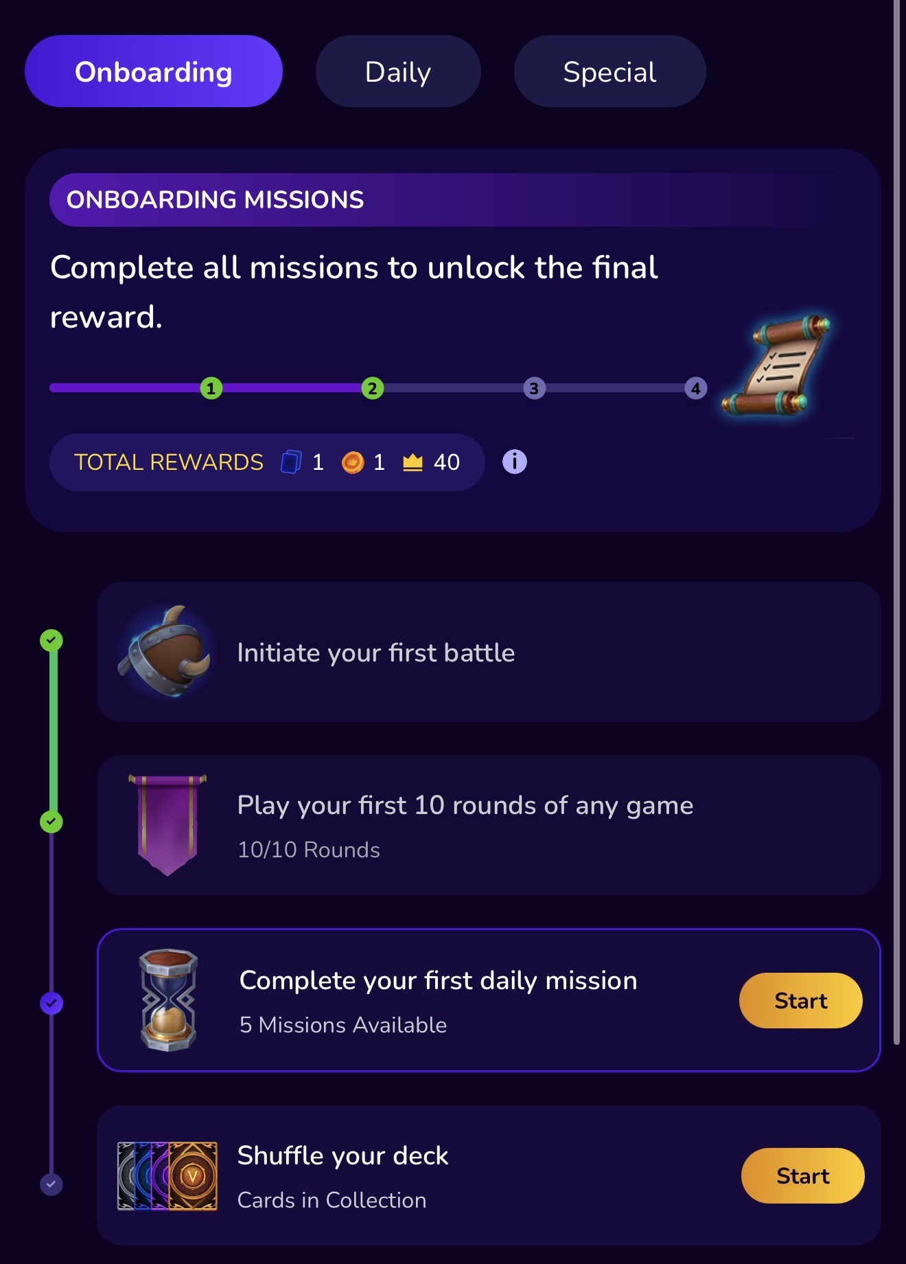 Clash 5 daily missions and rewards