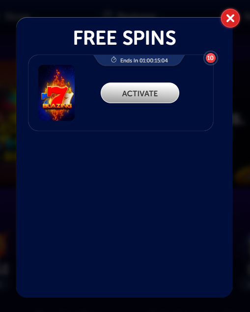 RealPrize free spins promotion
